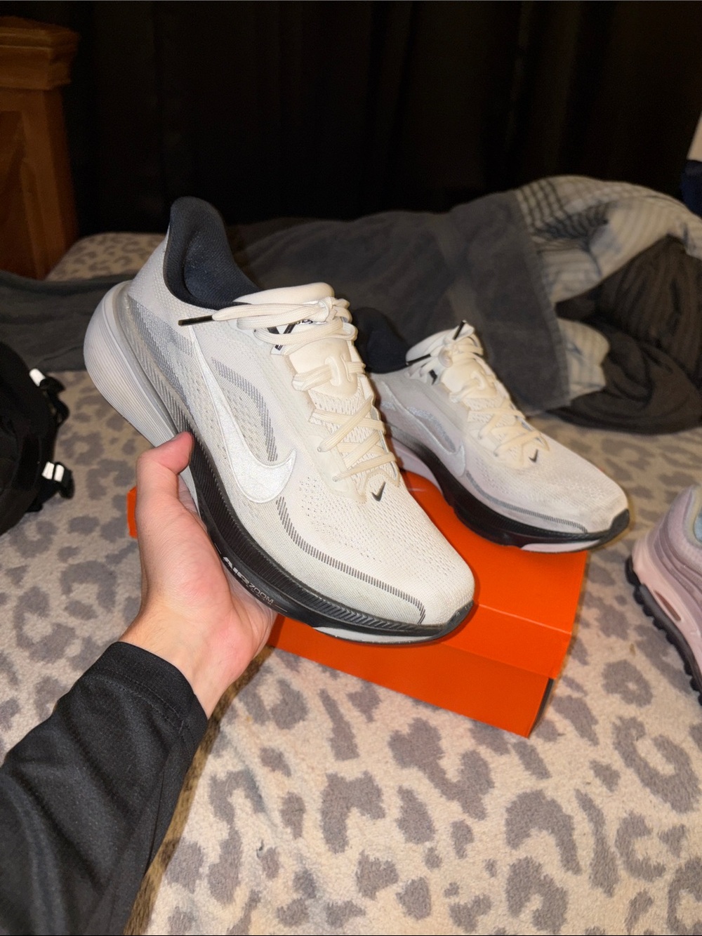 Nike Pegasus  White and Black Running Shoes